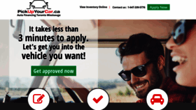 What Pickupyourcar.ca website looked like in 2018 (5 years ago)