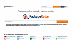 What Packageradar.com website looked like in 2018 (5 years ago)
