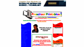 What Preschoolprintables.com website looked like in 2019 (5 years ago)