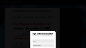What Phoenixpsychicfair.com website looked like in 2019 (5 years ago)