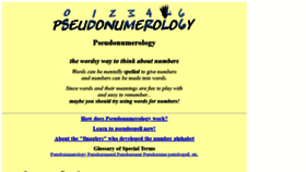What Pseudonumerology.com website looked like in 2019 (5 years ago)