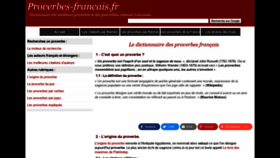 What Proverbes-francais.fr website looked like in 2019 (5 years ago)