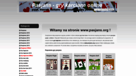 What Pasjans.org website looked like in 2019 (5 years ago)