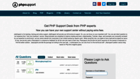 What Phpsupport.co website looked like in 2019 (5 years ago)