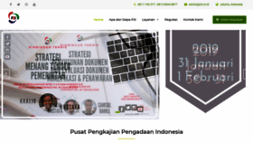 What P3i.or.id website looked like in 2019 (5 years ago)