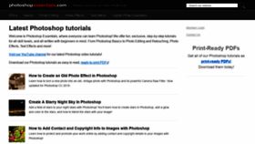 What Photoshopessentials.com website looked like in 2019 (5 years ago)