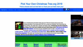 What Pickyourownchristmastree.org website looked like in 2019 (5 years ago)
