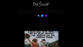 What Postsecret.com website looked like in 2019 (5 years ago)