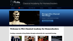 What Praclassicalacademy.com website looked like in 2019 (5 years ago)