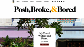 What Poshbrokebored.com website looked like in 2019 (5 years ago)