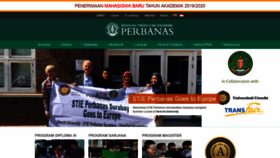 What Perbanas.ac.id website looked like in 2019 (5 years ago)