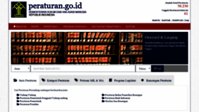What Peraturan.go.id website looked like in 2019 (5 years ago)