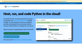 What Pythonanywhere.com website looked like in 2019 (5 years ago)