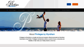 What Privilegesbywyndham.com.au website looked like in 2019 (5 years ago)