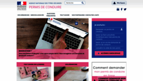 What Permisdeconduire.ants.gouv.fr website looked like in 2019 (5 years ago)