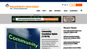 What Philanthropynewsdigest.org website looked like in 2019 (5 years ago)