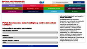 What Portaldeeducacion.com.mx website looked like in 2019 (5 years ago)