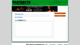 What Pastebyte.com website looked like in 2019 (5 years ago)