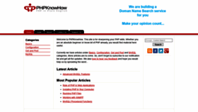 What Phpknowhow.com website looked like in 2019 (5 years ago)