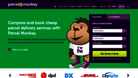 What Parcelmonkey.co.uk website looked like in 2019 (5 years ago)