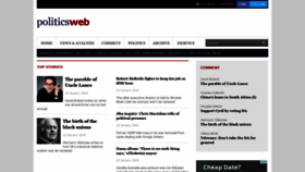 What Politicsweb.co.za website looked like in 2019 (5 years ago)