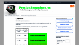 What Presionsanguinea.es website looked like in 2019 (5 years ago)