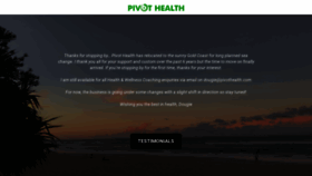 What Pivothealth.com.au website looked like in 2019 (5 years ago)