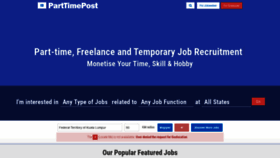 What Parttimepost.com website looked like in 2019 (5 years ago)