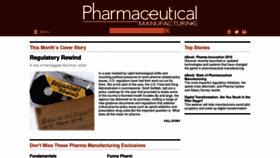 What Pharmamanufacturing.com website looked like in 2019 (5 years ago)
