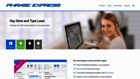 What Phraseexpress.com website looked like in 2019 (5 years ago)