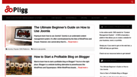 What Pligg.com website looked like in 2019 (6 years ago)