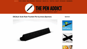 What Penaddict.com website looked like in 2019 (5 years ago)