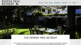 What Peppertreeretreat.com website looked like in 2019 (5 years ago)