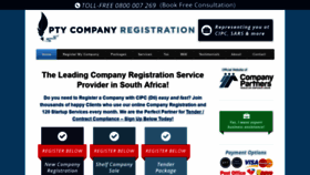 What Ptycompanyregistration.co.za website looked like in 2019 (5 years ago)