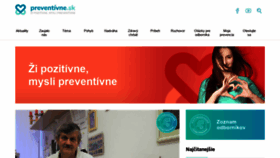 What Preventivne.sk website looked like in 2019 (5 years ago)