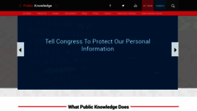 What Publicknowledge.org website looked like in 2019 (5 years ago)