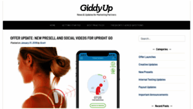 What Partnerupdates.giddyup.io website looked like in 2019 (5 years ago)