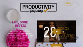 What Productivitybootcamp.com website looked like in 2019 (5 years ago)
