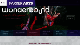 What Parkerarts.org website looked like in 2019 (5 years ago)
