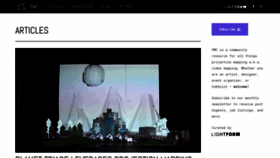 What Projection-mapping.org website looked like in 2019 (5 years ago)