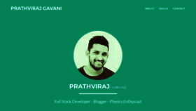 What Prathviraj.com website looked like in 2019 (5 years ago)