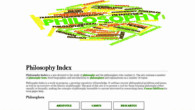 What Philosophy-index.com website looked like in 2019 (5 years ago)
