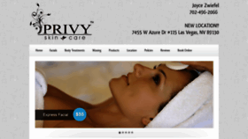 What Privyskincare.com website looked like in 2019 (5 years ago)