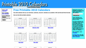 What Printable2010calendar.net website looked like in 2019 (5 years ago)