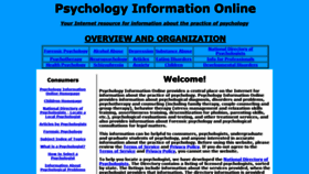 What Psychologyinfo.com website looked like in 2019 (5 years ago)