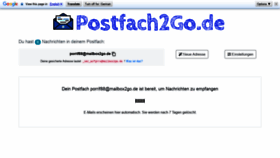 What Postfach2go.de website looked like in 2019 (5 years ago)