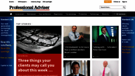 What Professionaladviser.com website looked like in 2019 (5 years ago)