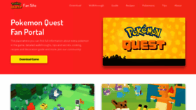 What Pokemonquestgame.com website looked like in 2019 (5 years ago)