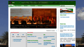 What Parliament.gov.zm website looked like in 2019 (5 years ago)