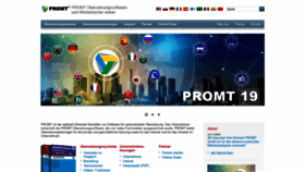 What Promt.de website looked like in 2019 (5 years ago)